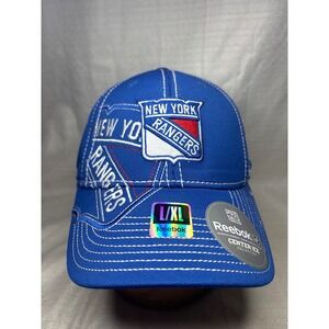 NOS New York NY Rangers Reebok Center Ice NHL Hat Cap L/XL Blue‎